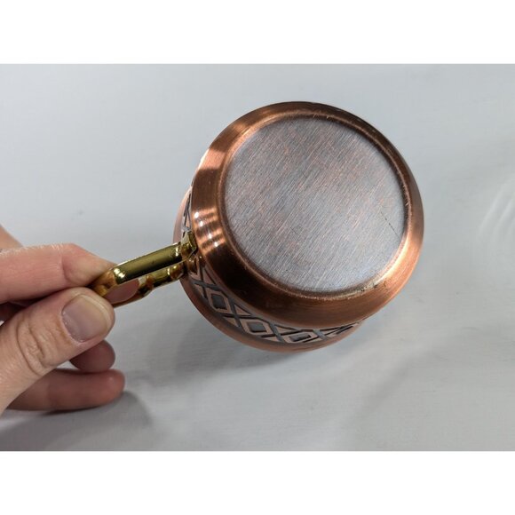 Vintage Schott Mainz Jenaer Glasses: set of 6 tea / coffee glasses with copper - Picture 7 of 14